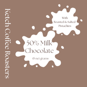 50% Milk Chocolate with Roasted & Salted Pistachios