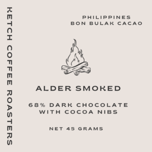 Alder Smoked 68% Dark Chocolate Coffee Bar with Cocoa Nibs